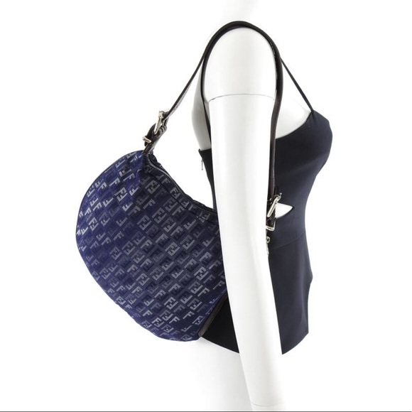 Fendi Handbags - Fendi Denim FF Zucca logo Zucchino Oyster purse